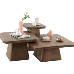 Bijzettafel Barru mangohout 40 cm vierkant