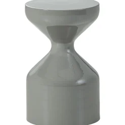 Bijzettafel Cinisi lichtgrijs 30 cm rond