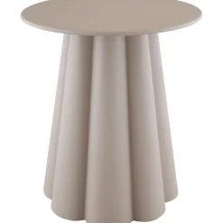 Bijzettafel Easdale 43x49 cm rond beige