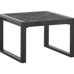 Bijzettafel Newhaven zwart mangohout 60 cm vierkant