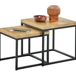 Bijzettafel Salernes 50 en 44 cm vierkant