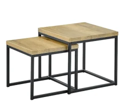 Bijzettafel Salernes 50 en 44 cm vierkant