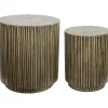 Bijzettafelset Brody 47 en 35 cm bamboeprint rond