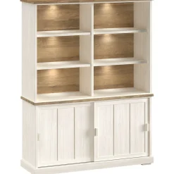 Boekenkast Eldora 210x143x50 cm 2 schuifdeuren