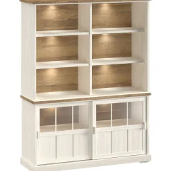 Boekenkast Eldora 210x143x50 cm 2 schuifdeuren