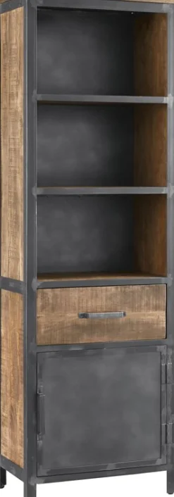 Boekenkast Indusy mangohout 200x065x037 cm