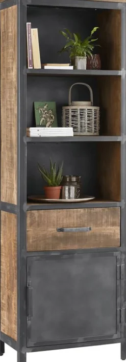 Boekenkast Indusy mangohout 200x065x037 cm