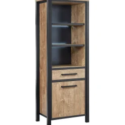 Boekenkast Mendiga (rechtsdraaiend) met verlichting