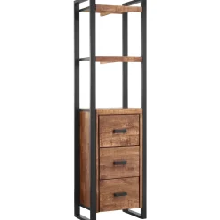 Boekenkast Newhaven mangohout 3 laden 200 cm