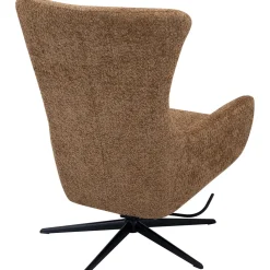 Draaifauteuil Alora bouclé bruin