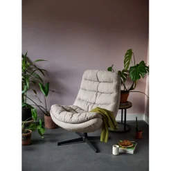 Draaifauteuil Baray grijs