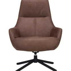 Draaifauteuil Kenmare microleder donkerbruin