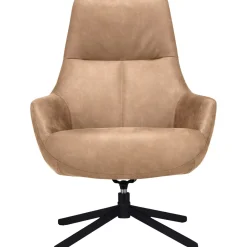 Draaifauteuil Kenmare microleder lichtbruin