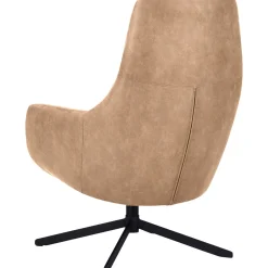 Draaifauteuil Kenmare microleder lichtbruin