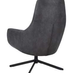 Draaifauteuil Kenmare microleder donkergrijs