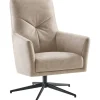 Draaifauteuil Menori microleder beige basic comfort