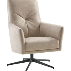 Draaifauteuil Menori microleder beige basic comfort