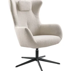 Draaifauteuil Renville beige met nekkussen
