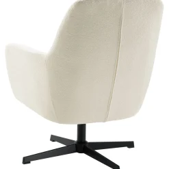 Draaifauteuil Tarkio bouclé wit