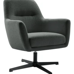 Draaifauteuil Tarkio bouclé donkergrijs