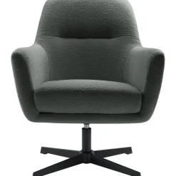 Draaifauteuil Tarkio bouclé donkergrijs