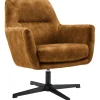 Draaifauteuil Tarkio velvet cognac