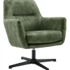 Draaifauteuil Tarkio velvet groen