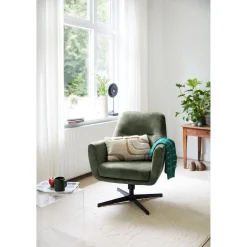 Draaifauteuil Tarkio velvet groen