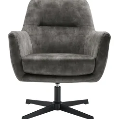 Draaifauteuil Tarkio velvet antraciet