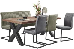 Eetkamerbank Pareda 130 cm groen