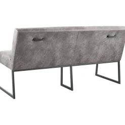 Eetkamerbank Thurso 170 cm microleder grijs