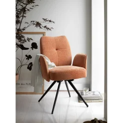 Eetkamerstoel Anmore draaibaar oranje