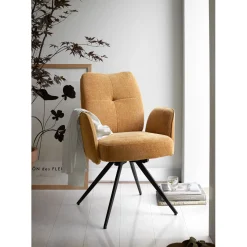 Eetkamerstoel Anmore draaibaar geel