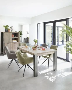 Eetkamerstoel Fendam draaibaar groen