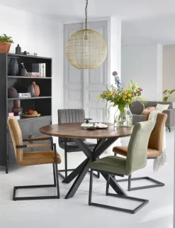 Eetkamerstoel met armleuning Pareda cognac