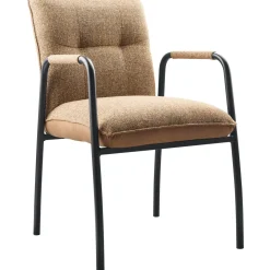 Eetkamerstoel met armleuning Alzy bruin