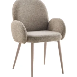 Eetkamerstoel Ranlo met armleuning taupe