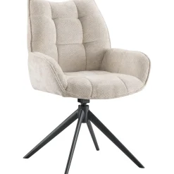 Eetkamerstoel Rindo draaibaar beige