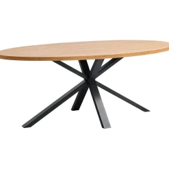 Eettafel Caltana 200x105 cm lichtbruin ovaal