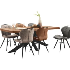 Eettafel Newhaven mangohout 220x100 cm rechthoekig