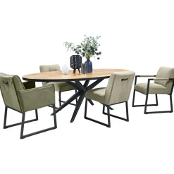 Eettafel Sandton 250x128 cm ovaal