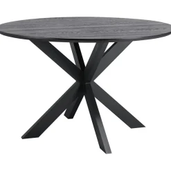 Eettafel Walden zwart eikenhout 130 cm rond