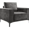 Fauteuil Calira velvet antraciet basic comfort