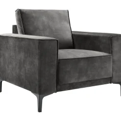 Fauteuil Calira velvet antraciet premium comfort