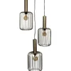 Hanglamp Bincerro brons metaal 3-lichts cluster