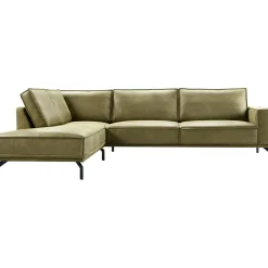Hoekbank links Alburg mosgroen basic comfort