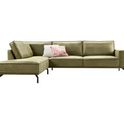 Hoekbank links Alburg mosgroen basic comfort