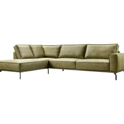 Hoekbank links Alburg mosgroen basic comfort