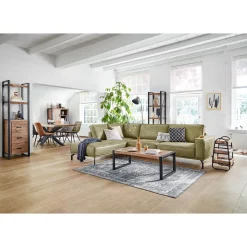 Hoekbank links Alburg mosgroen premium comfort