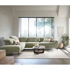 Hoekbank links Alunda groen relaxfunctie premium comfort